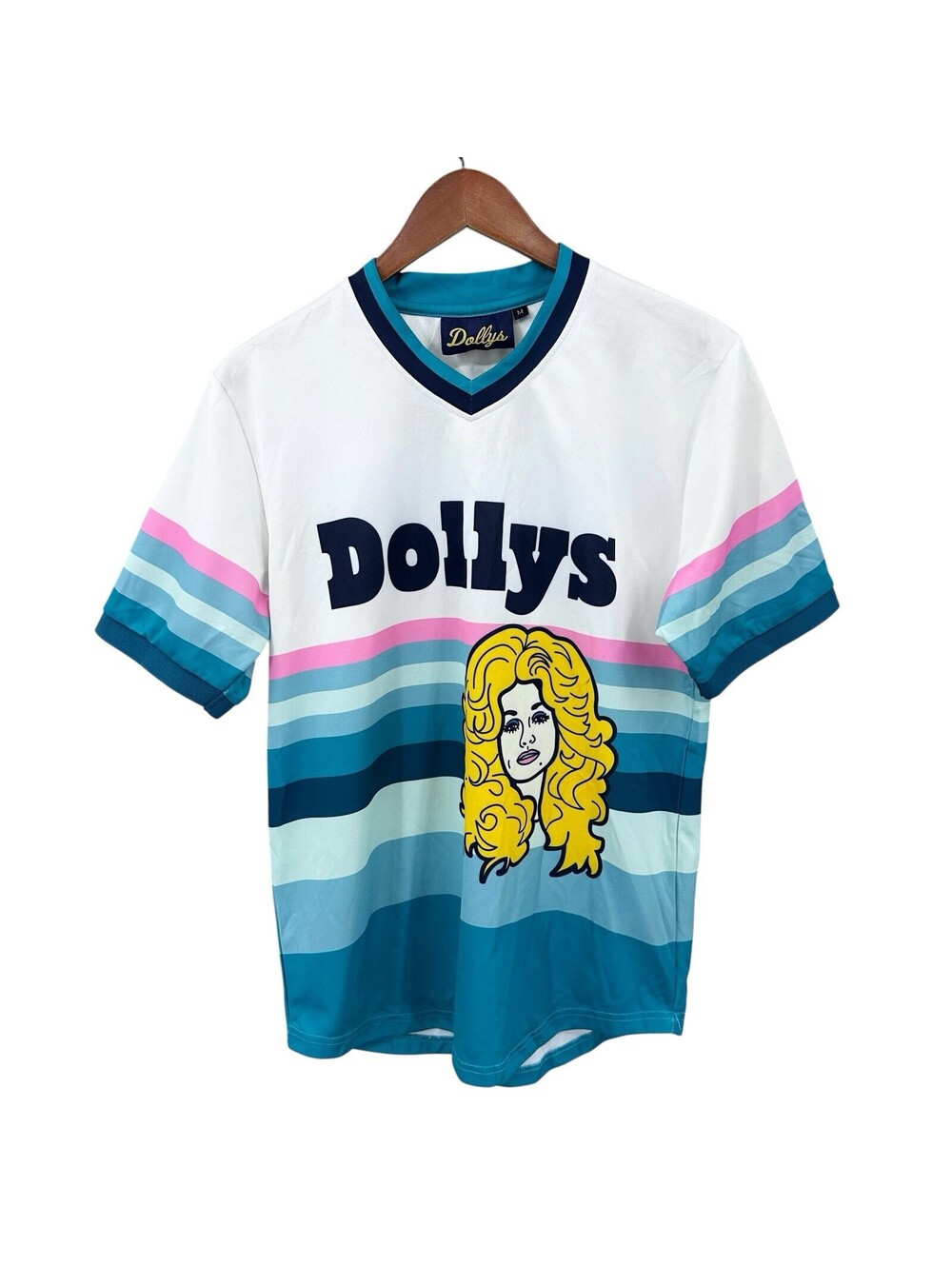 Nashville Dollys Retro Sunset #95 Dolly Parton Baseball Jersey Medium X860